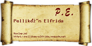 Pellikán Elfrida névjegykártya